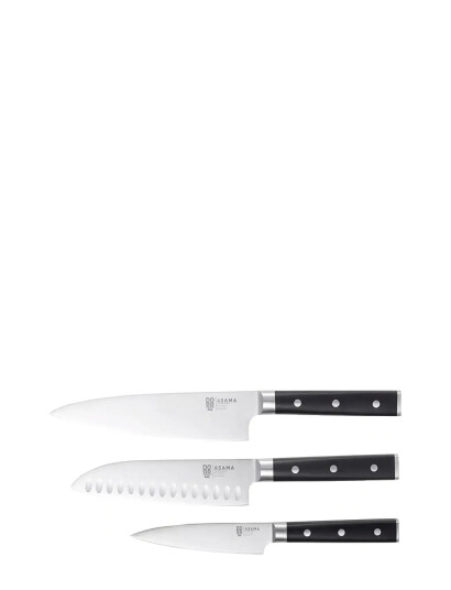 Dorre Asama 3 Set Chef"s Knife 20 Cm Santoku 18 Cm Utility Knife 13 Cm Black 2X 33.5X 5