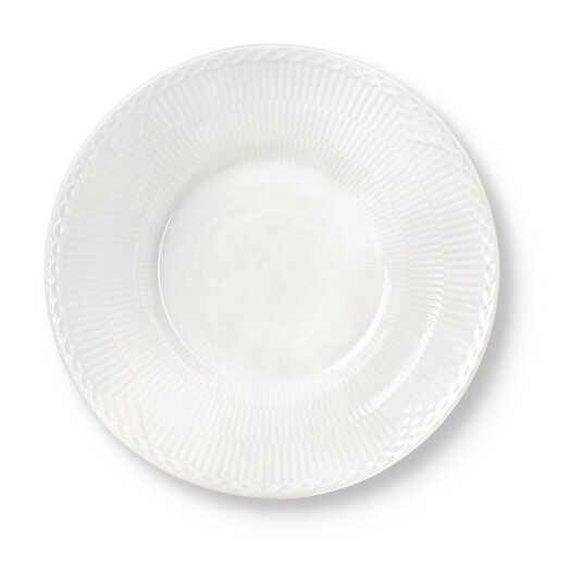 Royal Copenhagen White Fluted Half Lace dyp tallerken Ø 24 cm