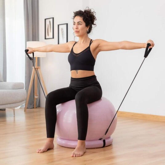 Yogaball med motstandsbånd Yogaball med motstandsbånd