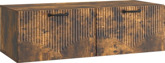 Vegghengt TV skap Røkt Eik 98 x 41 x 30 cm Konstruert tre