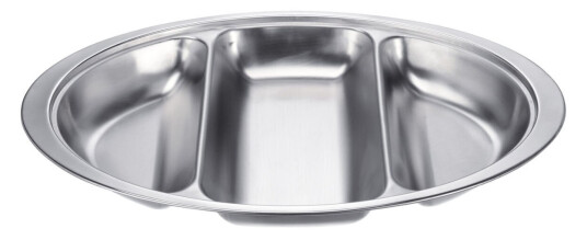 PULSIVA Chafing Dishbrett tredelt; 51.5x31.3x6.5 cm (BxDxH); Sølvfarge