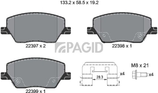 PAGID T2560N Bremseklosser