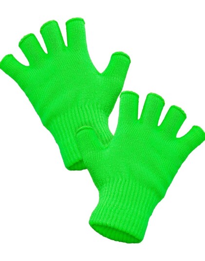 80"s Neon Grønn Fingerløse Hansker 80"s Neon Grønn Fingerløse Hansker