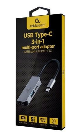Gembird Cablexpert A-CM-COMBO3-02 - docking station - USB-C 3.1 - HDMI Gembird Cablexpert A-CM-COMBO3-02 - docking station - USB-C 3.1 - HDMI