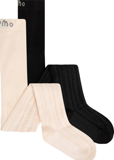 Minymo 2 Pack Stockings W. Pattern Pink 92\98