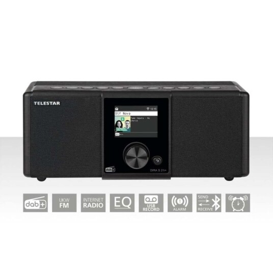 Telestar DIRA S21i+ DAB/FM Radio med Bluetooth 30W Svart Telestar DIRA S21i+ DAB/FM Radio med Bluetooth 30W Svart