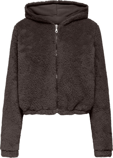 Only Play Onpcas Fluf Hood Fz Ls Swt Brown M Only Play Onpcas Fluf Hood Fz Ls Swt Brown M