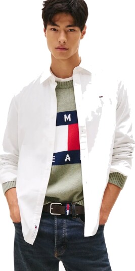 Tommy Jeans Tjm Reg Poplin Shirt White XS