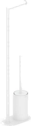 kosmisk frittstående toalettbørste/papirholder white 200x724x120 mm