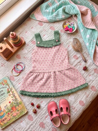 House Of Yarn IR 07-08f Strawberry kjole