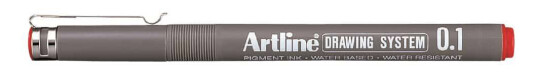 Artline 231 Fineliner Drawing System Rød 0.1 tupp