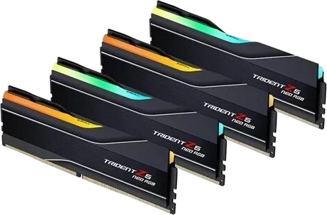 G.Skill Trident Z5 Neo RGB DDR5 6000   256GB   CL36   Quad Channel 4 pcs   AMD EXPO   Svart med RGB