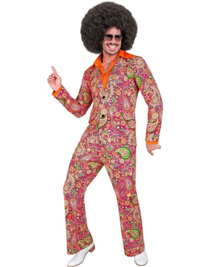 60"s Rosa Mandalamønstret Hippiekostyme til Herre X Large 60"s Rosa Mandalamønstret Hippiekostyme til Herre X Large