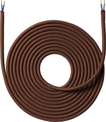 Nielsen Light 4m Stoffledning Brun - Varmebestandig 70°C, 0,75 mm² Nielsen Light 4m Stoffledning Brun - Varmebestandig 70°C, 0,75 mm²
