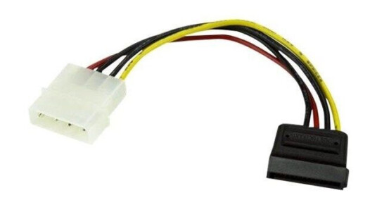 StarTech LP4 til SATA Strømadapter 0,15 m - Gul/Rød/Svart StarTech LP4 til SATA Strømadapter 0,15 m - Gul/Rød/Svart