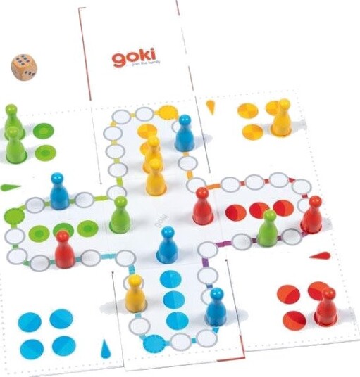 Goki Xxl Ludo Brettspill 45x45cm 18 Brikker Goki Xxl Ludo Brettspill 45x45cm 18 Brikker
