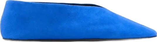 Mango Suede Leather Ballerinas Blue 36 Mango Suede Leather Ballerinas Blue 36
