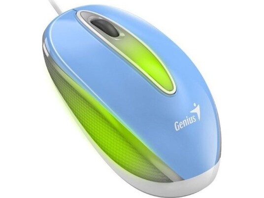 Genius Mouse Genius Dx-Mini Mouse, 1000Dpi, Optisk, 3-Klasses, Kablet Usb, Blå, Klassisk, Rgb-Bakgrunnsbelysning