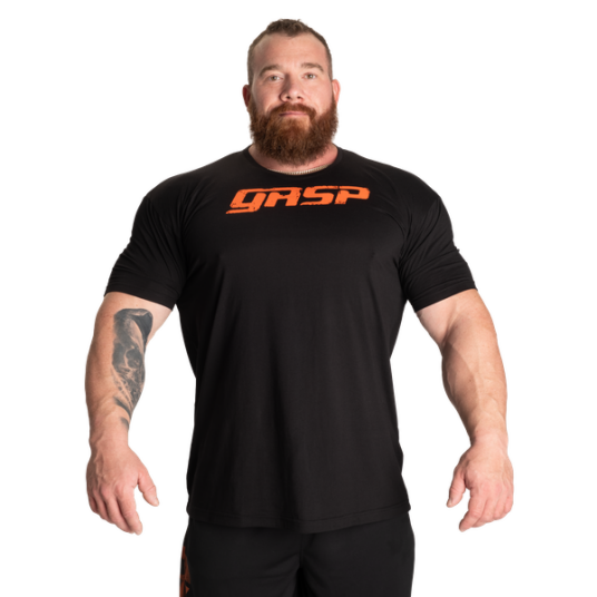 Gasp Legacy gym tee Black/Flame / S