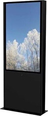 HI-ND stand - totem - for flat panel - outdoor - black - Max - recommended for 55"