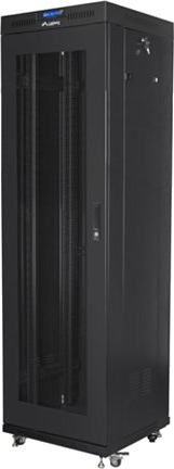 Lanberg V2 Rack Skap Flat Pack With Mesh Door 600X600 Fritt Stående Ral 9004 Svart 42U 19"