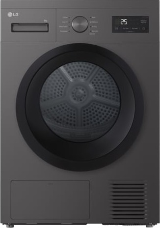 LG RHA1008NDK 8 kg Kondens Tørketrommel Mørk Sølv