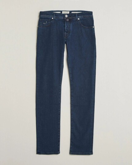 Jacob Cohën Nick Slim Fit Washed Stretch Jeans Dark Blue
