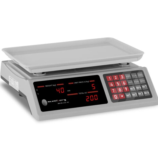 Steinberg Systems Butikkvekt 40 kg / 2 g 33,7 x 23,1 x 0,6 cm 10030371