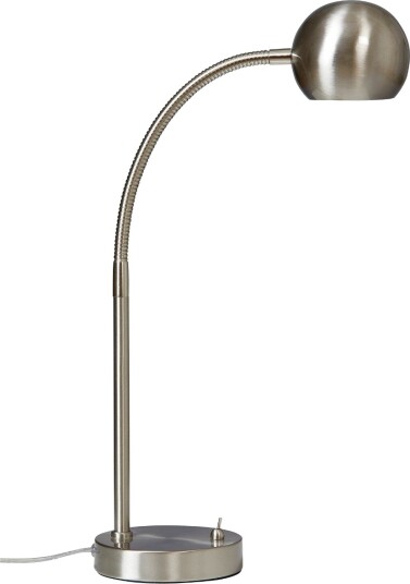 Fladen Bordlampe Med Bryter  Høyde 48 Cm  Børstet