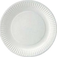 Paptallerken Catersource Ø18cm Bionedbrydelig Hvid,10 Pk X 100 Stk/Krt