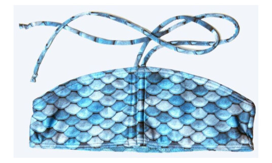 Kuaki Mermaids bikinitopp til jenter Bla Havfruehale topp Barn