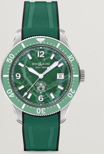 Montblanc Iced Sea Automatic Date Rubber Strap Green