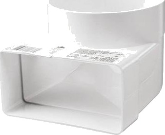 Bøjning 90° Ø100mm/55X110mm T/Fladkanal Bøjning 90° Ø100mm/55X110mm T/Fladkanal