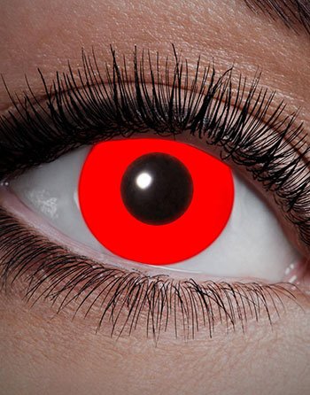 All Red Rød UV/Blacklight Crazylinser