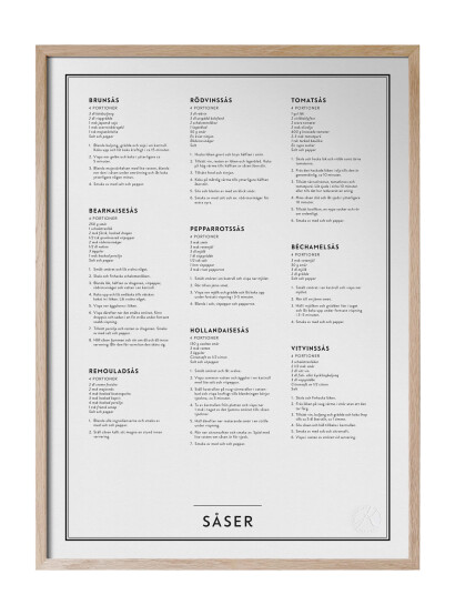 Kunskapstavlan® Såser - Beige - 30X40