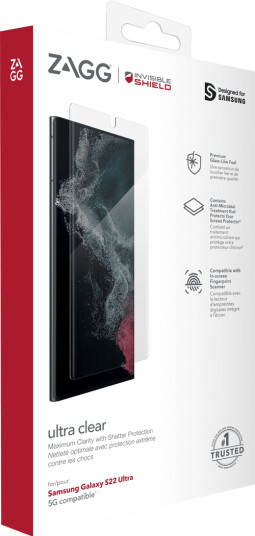 Zagg Invisibleshield Ultra Clear+ - Skjermbeskyttelse For Mobiltelefon - Selvhelbredende Samsung Galaxy S22 Ultra
