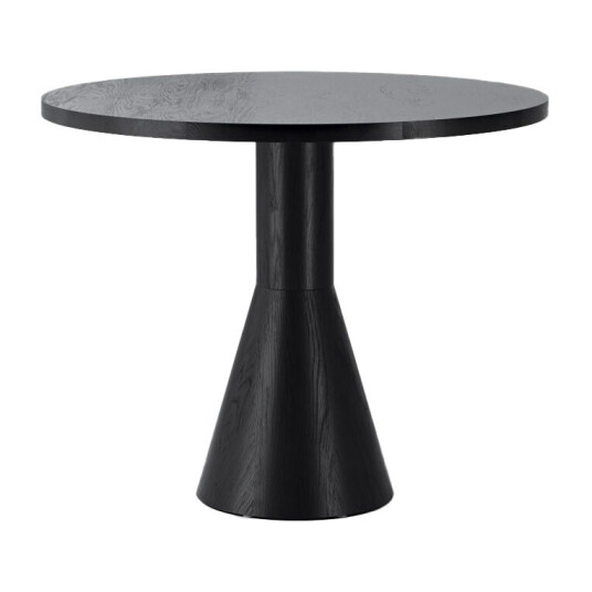 Massproductions Draft matbord Ø 88 cm Svartbeiset ask