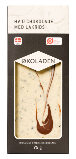 Økoladen Sjokolade Hvit Lakris 75g