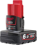 Milwaukee M12 B6 12V Li-Ion Batteri 6 Ah - Originalt tilbehør Milwaukee M12 B6 12V Li-Ion Batteri 6 Ah - Originalt tilbehør