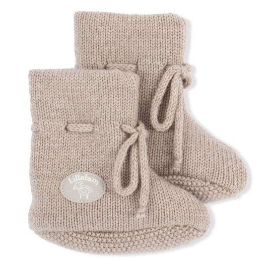 Lillelam Ulltøfler Classic Babytøfler 100% Merino - Beige
