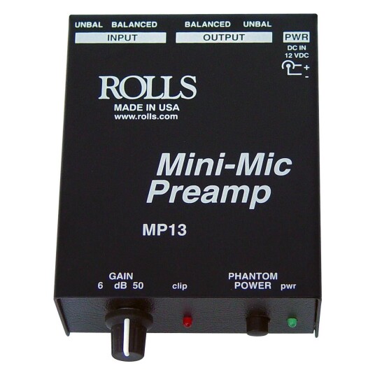 Rolls Mp13 Mini-Mic Preamp Rolls Mp13 Mini-Mic Preamp