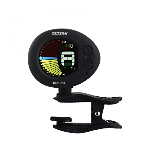 Ortega Guitars Ortega Ocat-2bk Chromatic Tuner Headstock