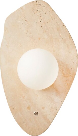 Javoren vegglampe 10 cm - Beige Hvit