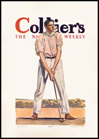 Collier's Golf 1908 Vintage Man Plakat / 70x100