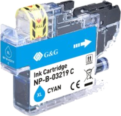 TB Blekkpatron LC-3219 Cyan Høykapasitet (17ml), erstatter Brother LC3219XLC