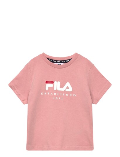 FILA Benna Regular Logo T Shirt Pink 98 104 FILA Benna Regular Logo T Shirt Pink 98 104