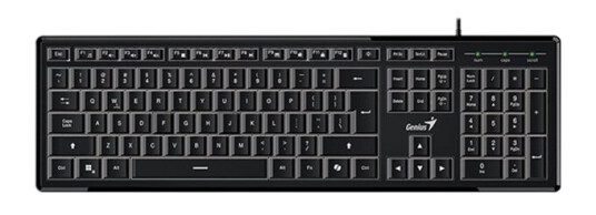 Genius Genius Slimstar 820-Tastatur Cz/Sk-Tastatur Slank Type Kablet Usb Svart Genius Genius Slimstar 820-Tastatur Cz/Sk-Tastatur Slank Type Kablet Usb Svart