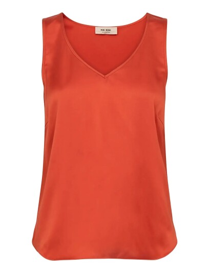MOS MOSH Mmastrid V Neck Silk Tank Top Orange L MOS MOSH Mmastrid V Neck Silk Tank Top Orange L