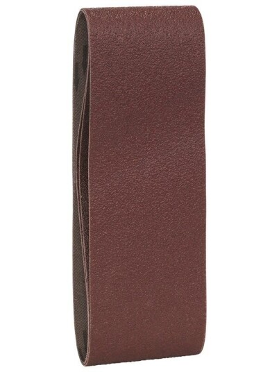 Bosch 3-delers slipebånd-sett for båndsliper, rød kvalitet G= 60, 80, 100