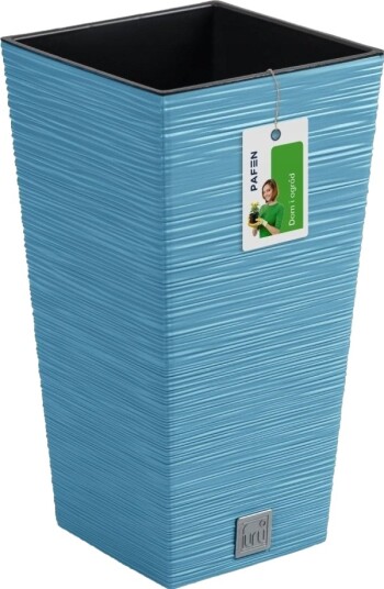 Prosperplast Furu Square Low Blomsterpotte Med Innsats 11,4/5 L 200X200x380 Mm Blå